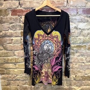 Christian Audigier Micro Mini Y2K dress